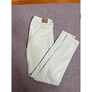 American Eagle Green Jegging Crop 6 Long